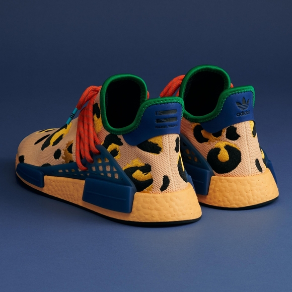 NWT Adidas x Pharrell Hu Pulse Amber Animal Print NMD Boost Human Race Sneakers - Picture 4 of 15